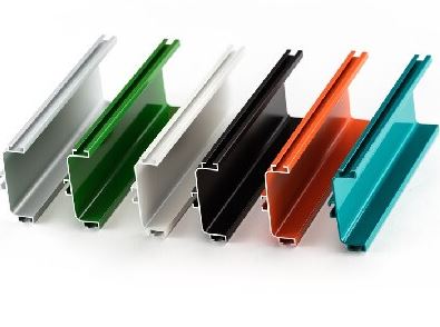 Powder coated aluminum parts